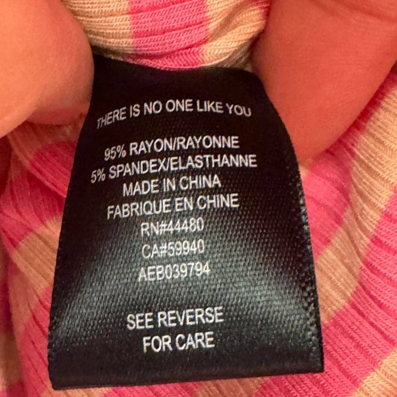 AFRM Bodycon Pink Striped Midi Skirt, Size‎ XS, EUC - Picture 5 of 7